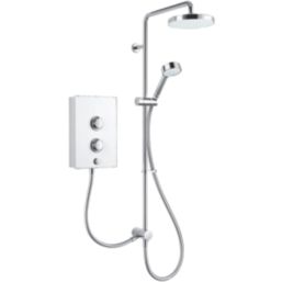 Mira Decor Dual White/Chrome 10.8kW  Manual Electric Shower