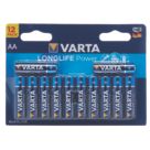 Varta Longlife Power AA 1.5V Alkaline Batteries 12 Pack
