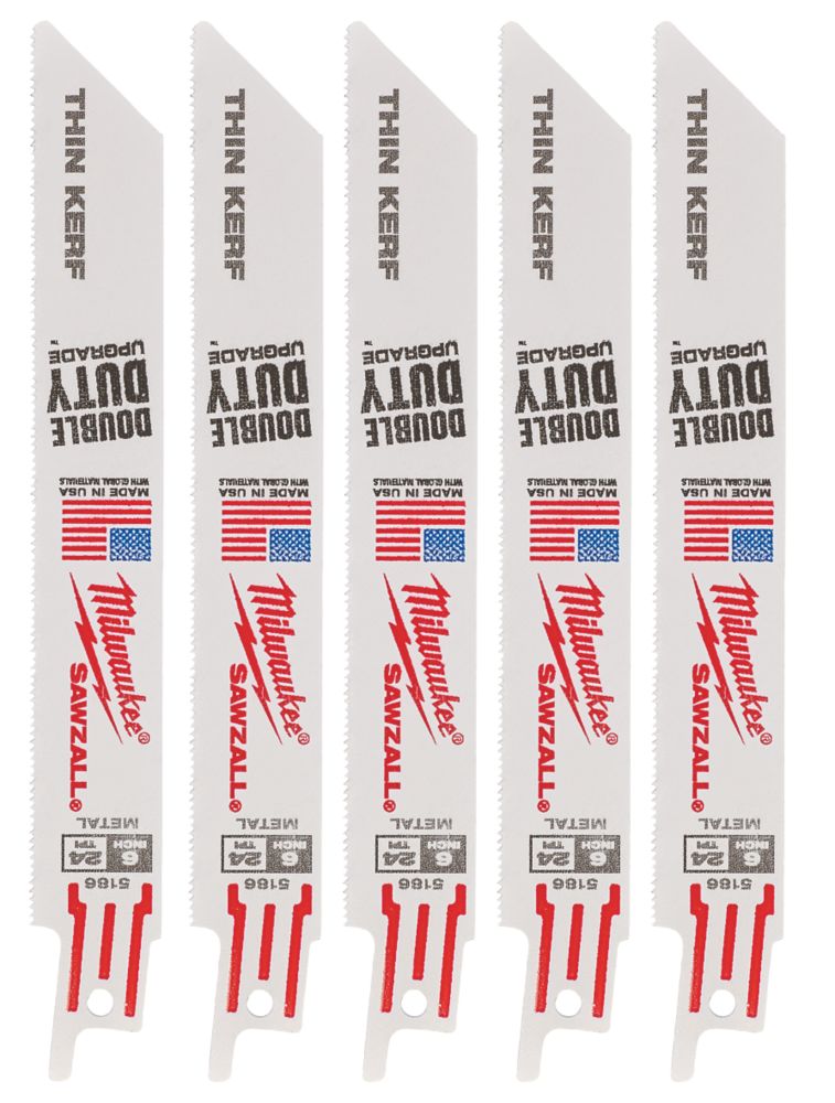 Milwaukee  48005186 Metal Sawzall Blade  5 Pack