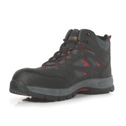 Regatta Mudstone S1 Size 6  Ash/Rio Red Water-Resistant Steel Toe Cap Safety Boots