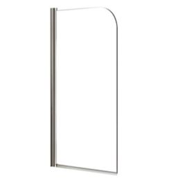 Triton Fast Fix Frameless Chrome Curved Bathscreen  800mm x 1500mm