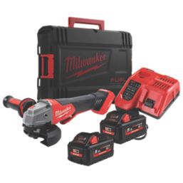 Refurb Milwaukee M18ONEFHSAG115XPDB-552X 18V 2 x 5.5Ah Li-Ion RedLithium High Output 4 1/2" Brushless Cordless Angle Grinder