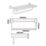 ETAL  Towel Rail Shelf Stainless Steel 610mm x 220mm x 115mm