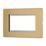 Contactum Lyric 4-Module Modular Faceplate Brushed Brass
