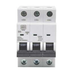 MK Sentry  6A 3-Pole B Curve 3-Phase MCB