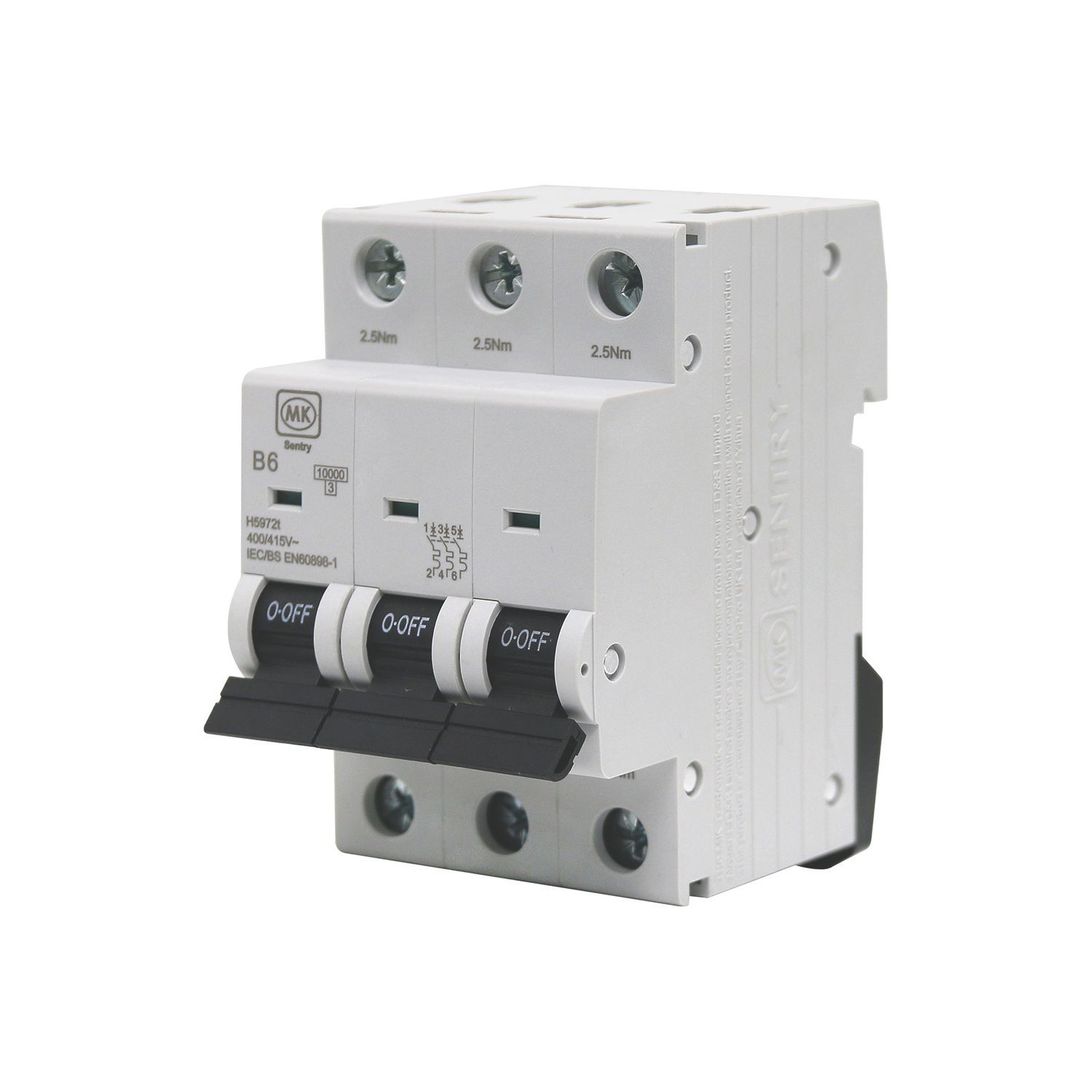 MK Sentry 6A 3-Pole B Curve 3-Phase MCB (616YW)