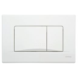 Fluidmaster Schwab Dots Duo 257426 Dual-Flush Flushing Plate White