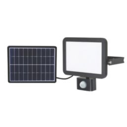 LAP  Outdoor LED Solar-Powered Floodlight With PIR Sensor Black 1200lm