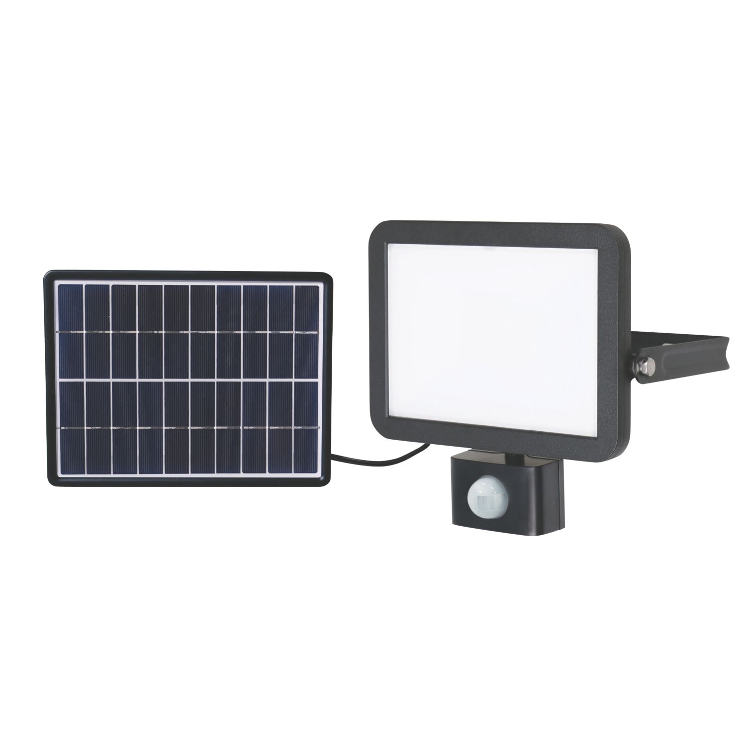 LAP Outdoor LED Solar-Powered Floodlight With PIR Sensor Black 1200lm (6178V)