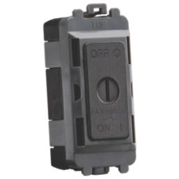 Knightsbridge Key Operated 10A Grid 3-Pole Fan Isolator Switch Smoked Bronze