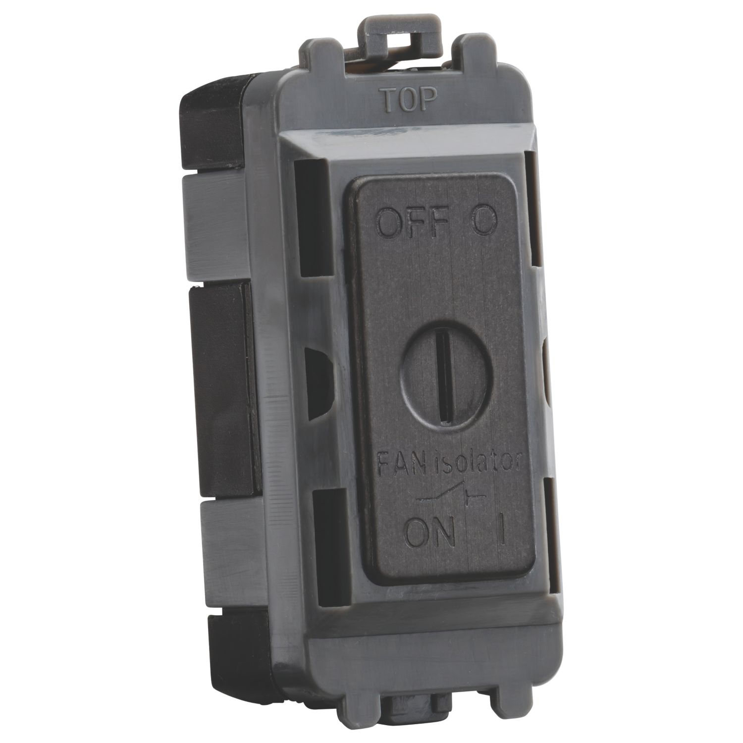 Knightsbridge Key Operated 10A Grid 3-Pole Fan Isolator Switch Smoked Bronze (617CR)