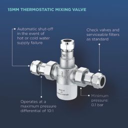 Bristan RP3 MT503CP Thermostatic Mixing Valve 15mm