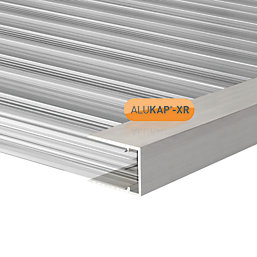 ALUKAP-XR Silver 16mm C-Section Glazing Bar 3000mm x 16mm