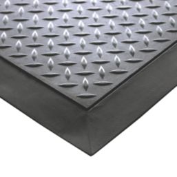 COBA Comfort-Lok Anti-Fatigue Floor Interlocking Mat Black 0.8m x 0.7m x 12.5mm