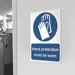 "Hand Protection Must Be Worn" Sign 210mm x 148mm