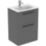 Ideal Standard i.life A Floorstanding Vanity Unit With Black Handles & Basin Matt Quartz Grey 600mm x 440mm x 853mm