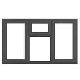 Crystal  Left-Hand Opening Clear Double-Glazed Casement Anthracite on White uPVC Window 1770mm x 1040mm