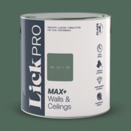 LickPro Max+ 2.5Ltr Green BS 14 C 39 Matt Emulsion  Paint