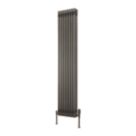 Reina 1800mm x 380mm 4600BTU Raw Metal Vertical 3 Column Radiator
