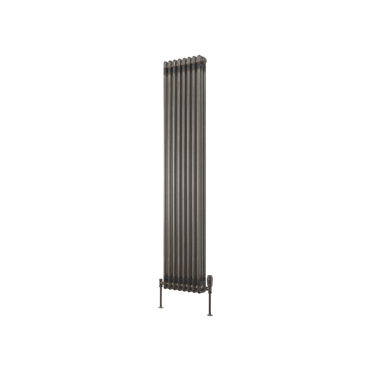 Reina 1800mm x 380mm 4600BTU Raw Metal Vertical 3 Column Radiator (617LH)