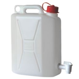 Hilka Pro-Craft Plastic Water Container with Tap White 10Ltr