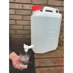 Hilka Pro-Craft Plastic Water Container with Tap White 10Ltr