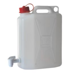 Hilka Pro-Craft Plastic Water Container with Tap White 10Ltr