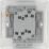 British General Nexus Metal 20A 16AX 2-Gang 2-Way Light Switch  Brushed Steel