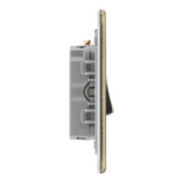 LAP  10A 1-Gang 3-Pole Fan Isolator Switch Antique Brass  with Colour-Matched Inserts