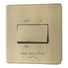 LAP  10A 1-Gang 3-Pole Fan Isolator Switch Antique Brass  with Colour-Matched Inserts