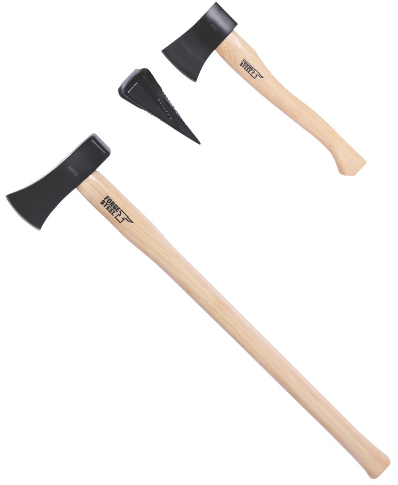 Forge Steel Wood Splitting Set Pieces Screwfix