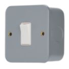 Contactum CLA3796 20A 1-Gang DP Metal Clad Control Switch  with White Inserts