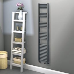 Towelrads 1600mm x 300mm 1572BTU Anthracite Flat Designer Towel Radiator