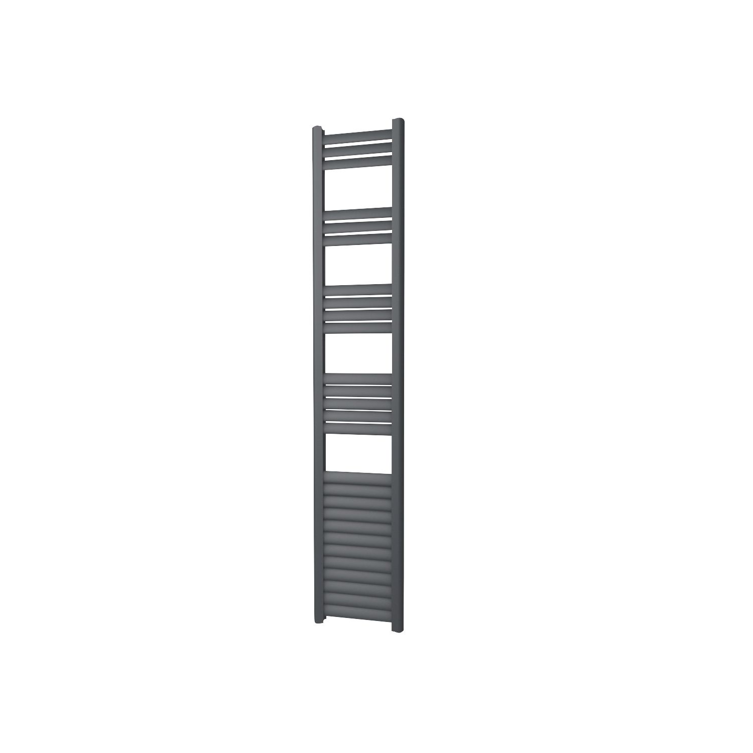 Towelrads 1600mm x 300mm 1572BTU Black Flat Designer Towel Radiator (617RY)