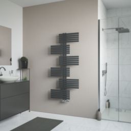 Ximax Geoffrey 1420mm x 650mm 1891BTU Anthracite Vertical Towel Radiator