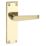 Smith & Locke  Fire Rated Latch Door Handles Pair Polished Brass