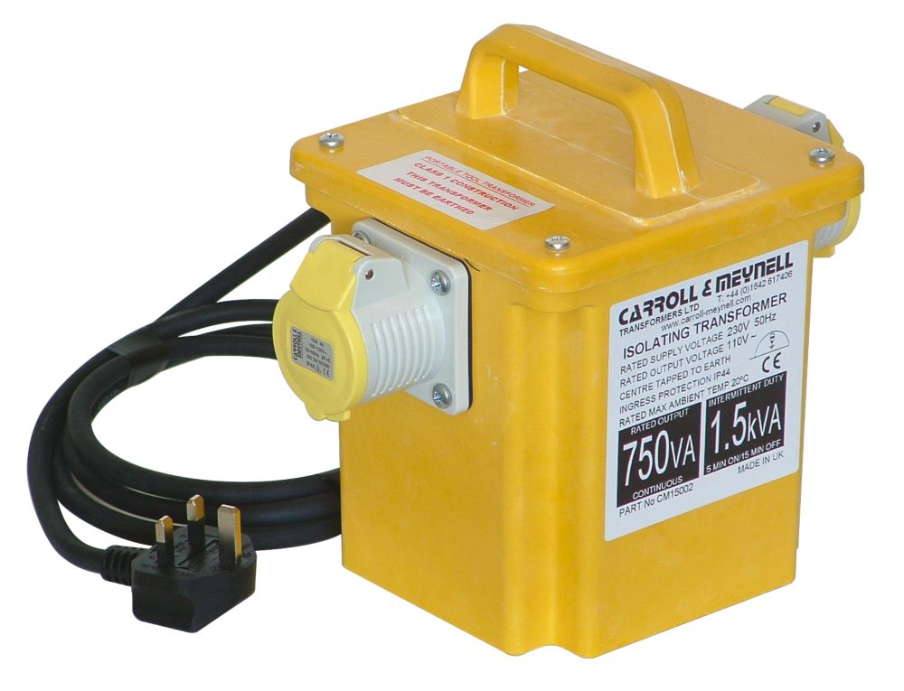 Carroll & Meynell  1500VA Intermittent Step-Down Isolation Transformer 230V/110V