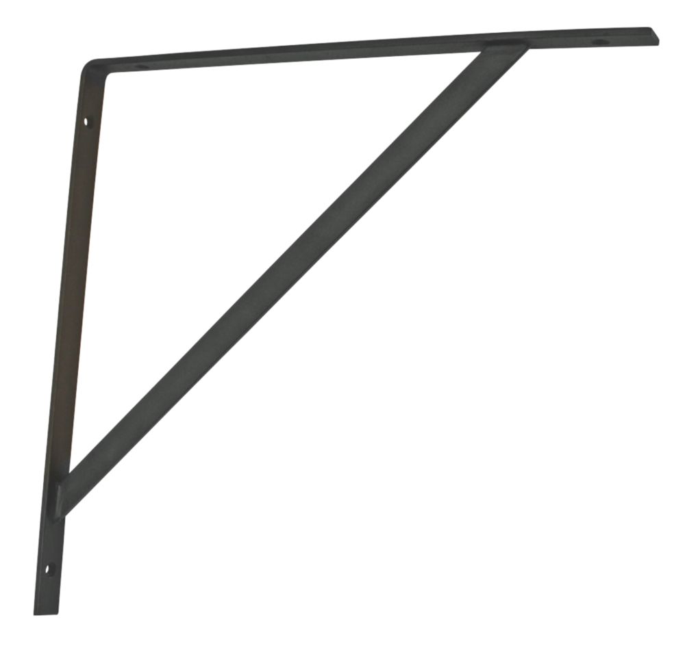 Heavy Duty Brackets Black 400mm x 400mm 2 Pack Screwfix
