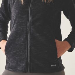 Regatta Mayse Full Zip Womens Fleece Black Size 14