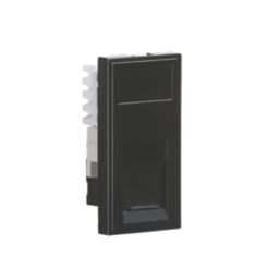 Knightsbridge  Modular RJ45 Ethernet Socket Black with Black Inserts