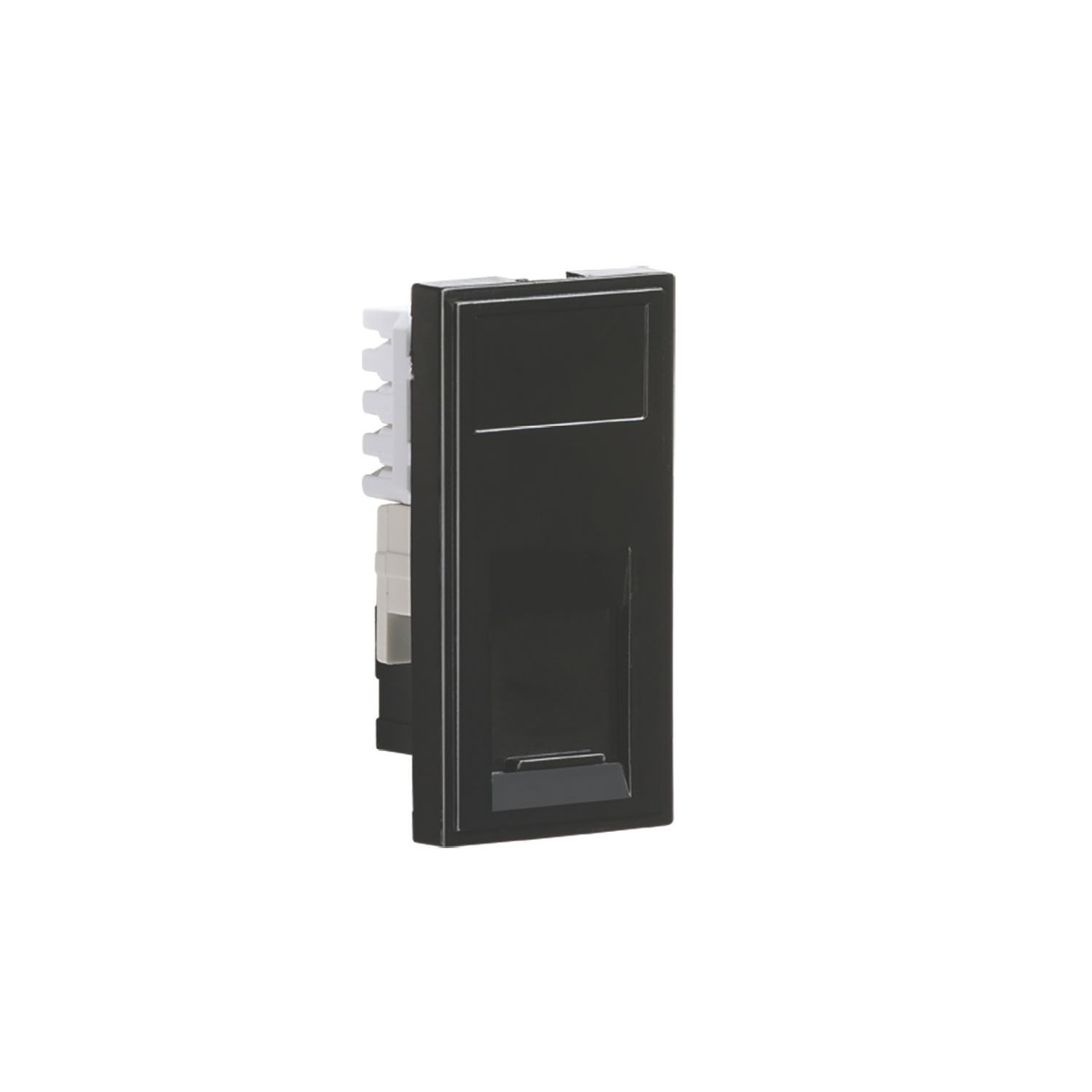 Knightsbridge Modular Cat 5, Cat 5e, Cat 6 & Cat 6a RJ45 Ethernet Socket Black with Black Inserts (618CT)
