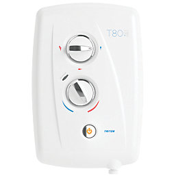Triton T80 Easi-Fit + White / Chrome 7.5kW  Electric Shower