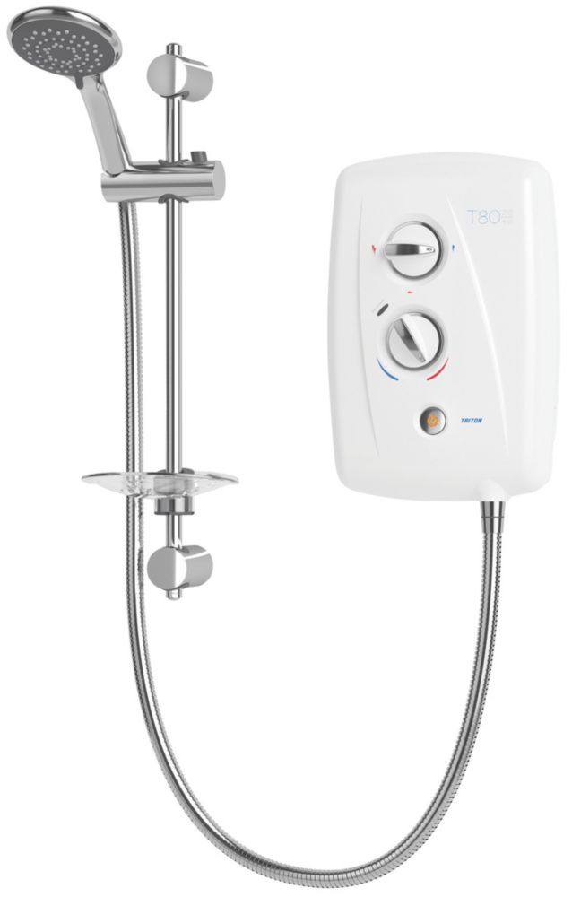 Triton T80 Easi-Fit + White / Chrome 7.5kW  Electric Shower