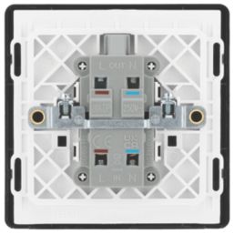 British General Evolve 20A 1-Gang DP Control Switch Black Chrome with LED