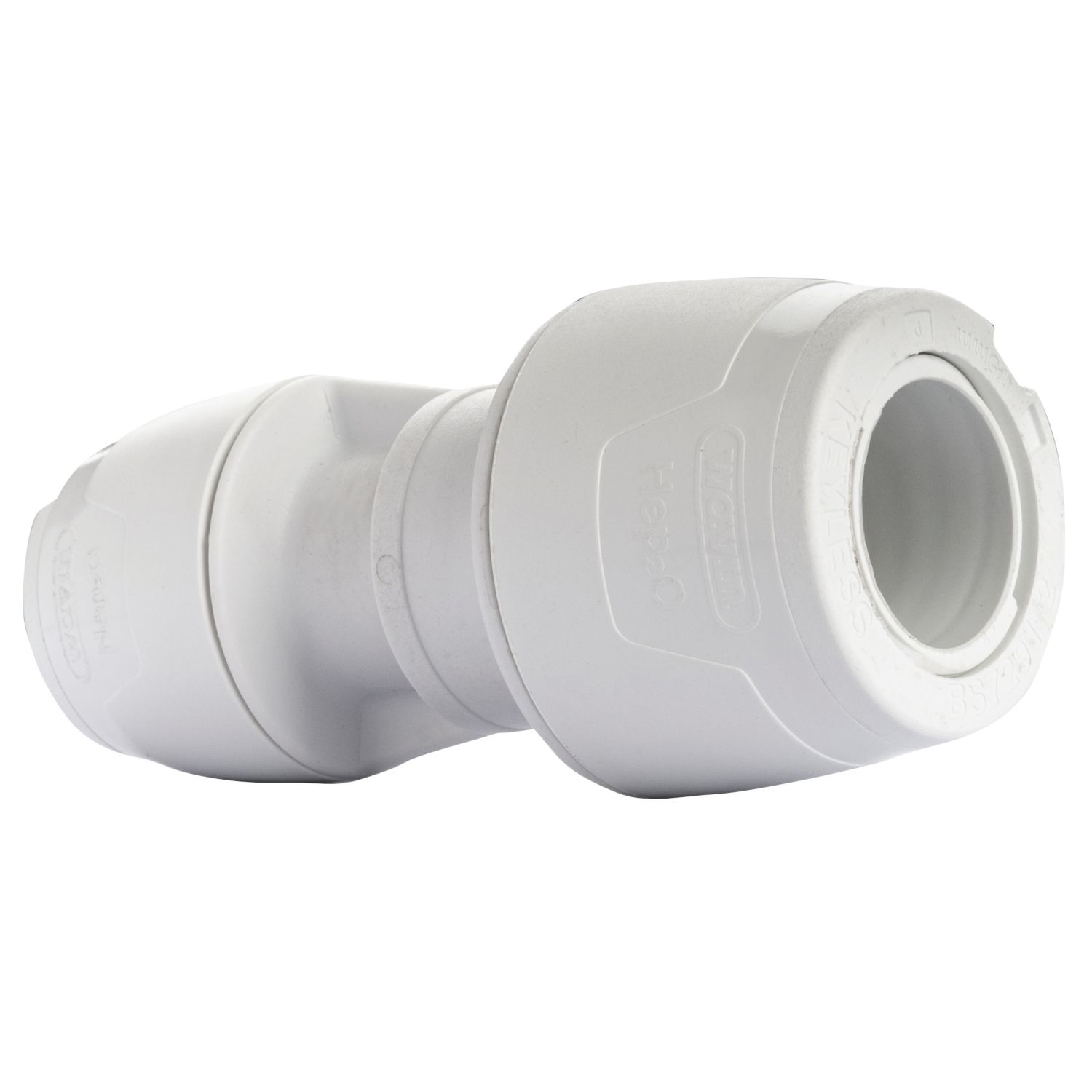 Hep2O Plastic Push-Fit Reducing Keyless Coupler 15mm x 10mm (618RE)