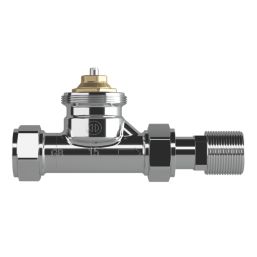 Drayton  15mm x 1/2" Chrome Straight Traditional Thermostatic Radiator Valve Body