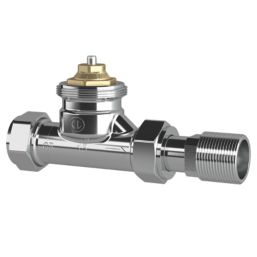 Drayton  15mm x 1/2" Chrome Straight Traditional Thermostatic Radiator Valve Body