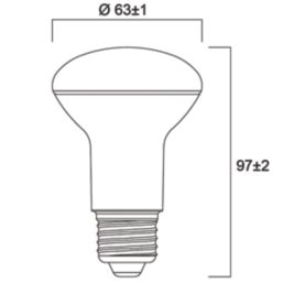 Sylvania RefLED V4 840 SL ES R63 LED Light Bulb 630lm 7W