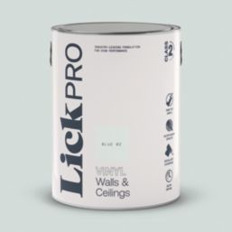 LickPro  5Ltr Blue 02 Vinyl Matt Emulsion  Paint