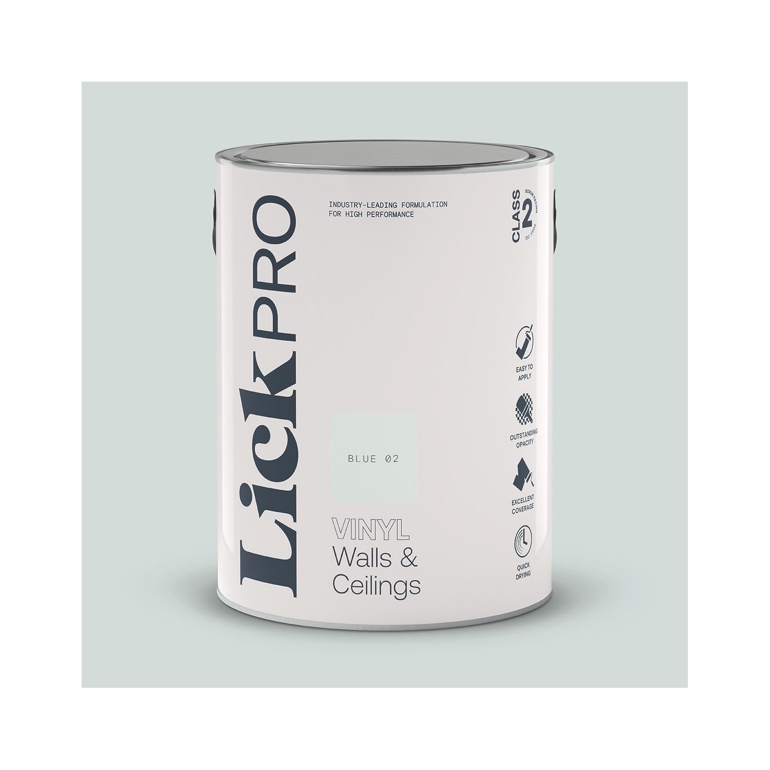 LickPro 5Ltr Blue 02 Vinyl Matt Emulsion Paint (618TM)